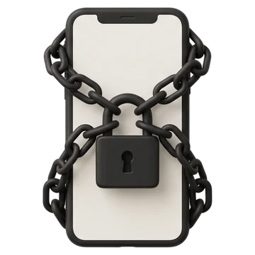 Celular encadenado con candado