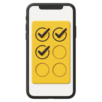 Celular con la tarjeta de sellos de Ludito